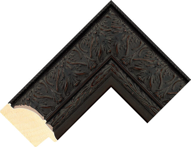 643IB - Black - 63mm wide picture frame chevron
