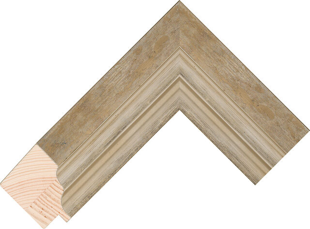 650791 - Sage Green/Silver - 52mm wide picture frame chevron