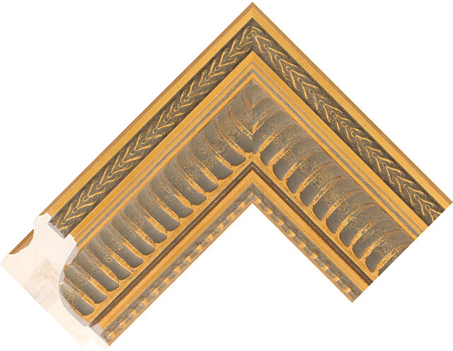 650842246 - Gold - 88mm wide picture frame chevron