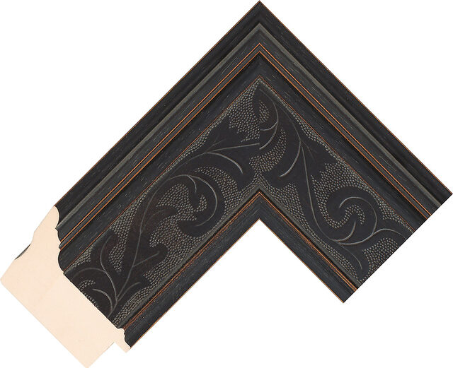 657593 - Ebony - 67mm wide picture frame chevron
