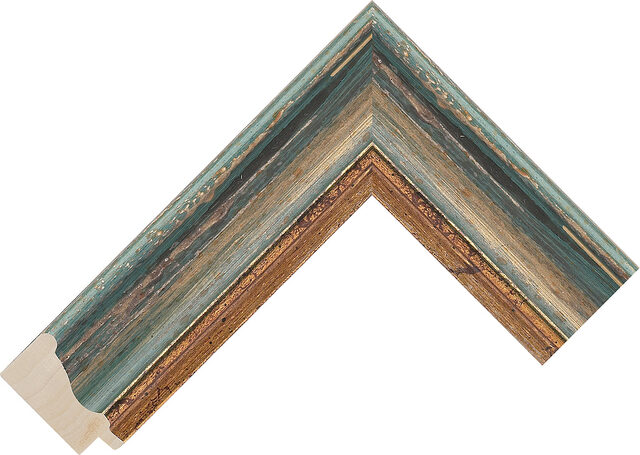 6649BU - Blue - 44mm wide picture frame chevron