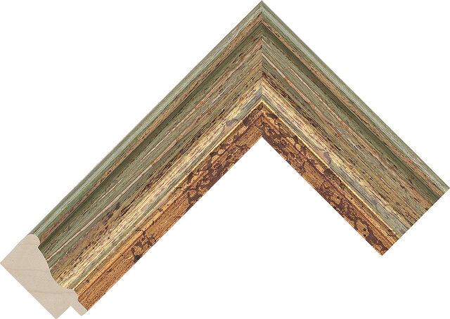 6649GN - Green - 44mm wide picture frame chevron