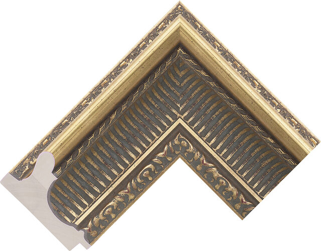 666126000 - Gold - 99mm wide picture frame chevron