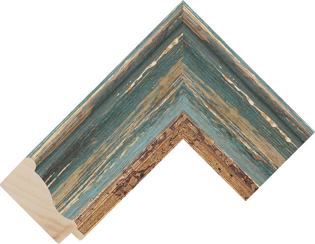 6670BU - Blue - 64mm wide picture frame chevron