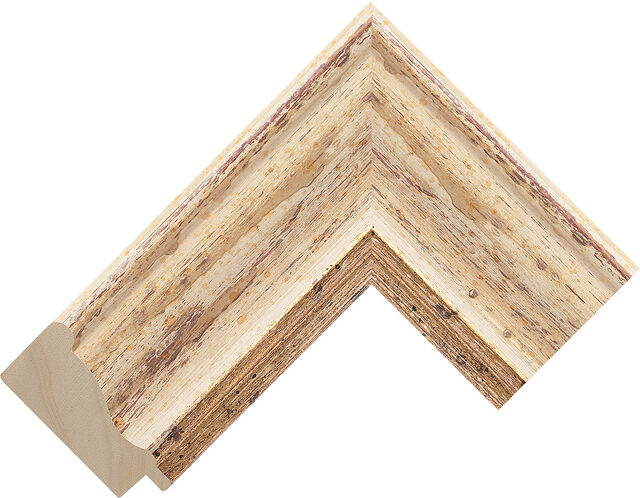 6670IV - Ivory - 64mm wide picture frame chevron