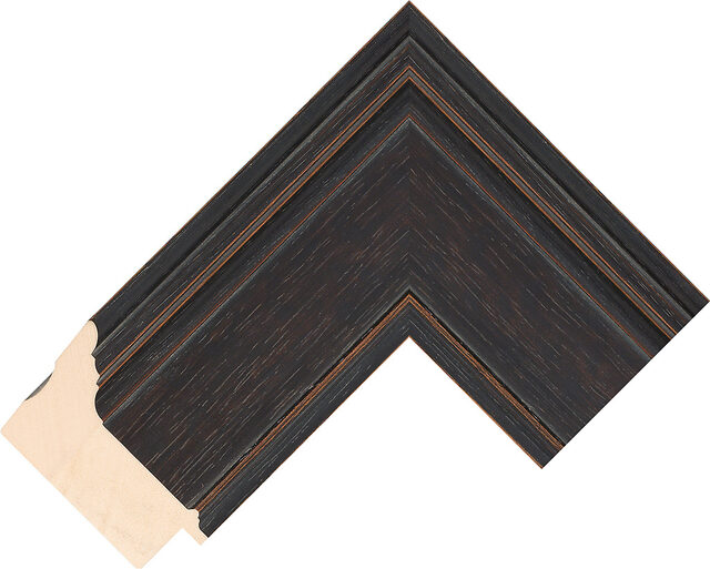 667593 - Ebony - 70mm wide picture frame chevron
