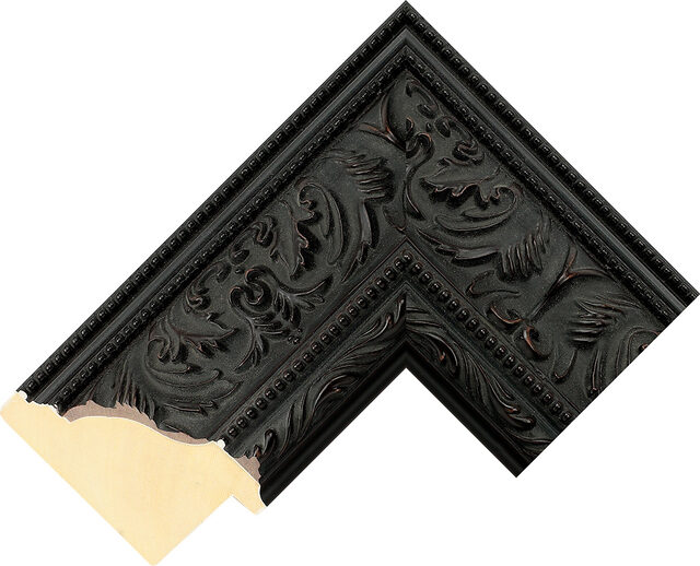 683IB - Black - 70mm wide picture frame chevron
