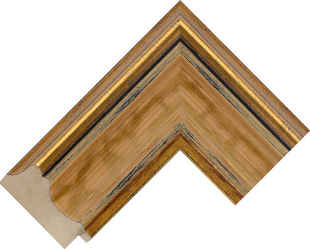 684117246 - Gold - 72mm wide picture frame chevron
