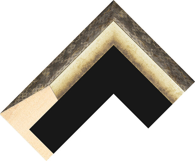 695120 - Gold - 73mm wide picture frame chevron