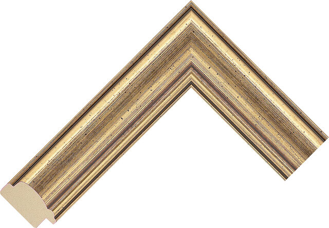 Corner sample of Gold Cushion Jenitri Frame Moulding