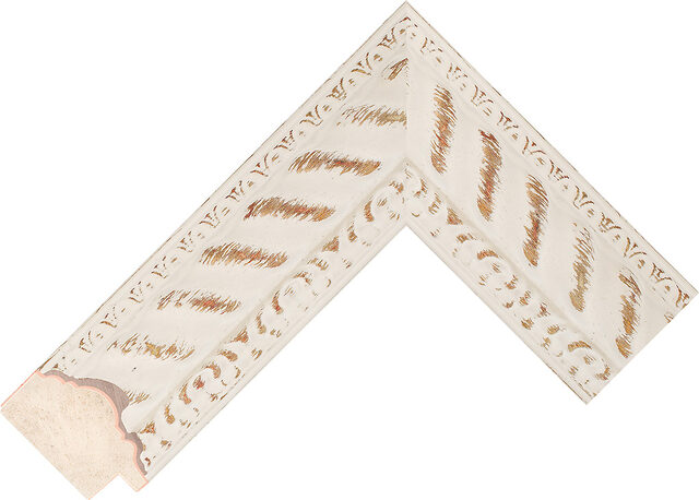 725071000 - White/Gold - 48mm wide picture frame chevron