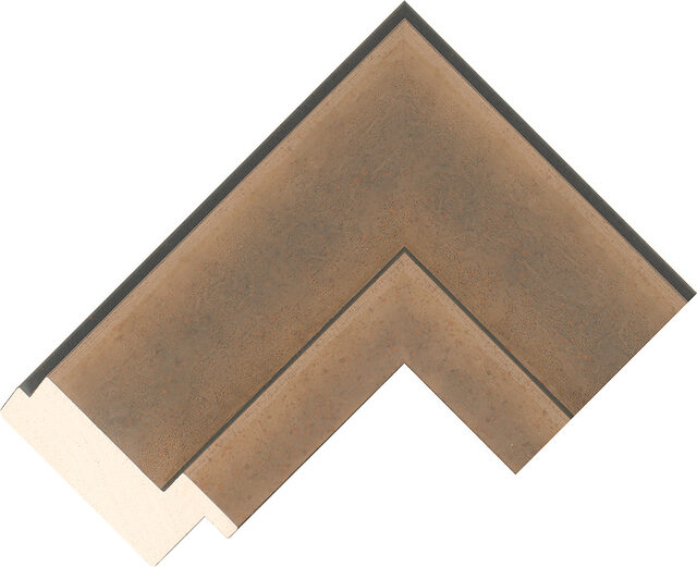 732900 - Brass - 80mm wide picture frame chevron