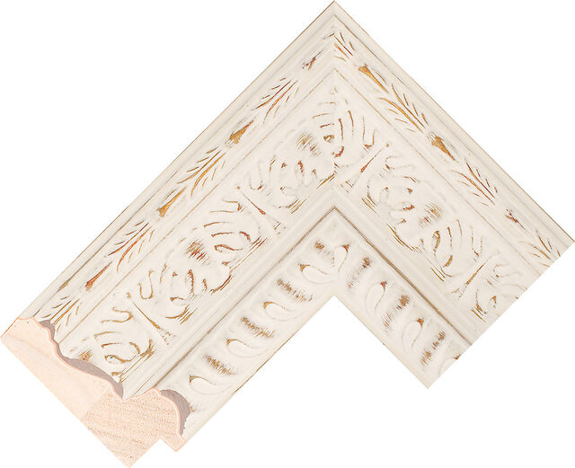 737071000 - White/Gold - 80mm wide picture frame chevron