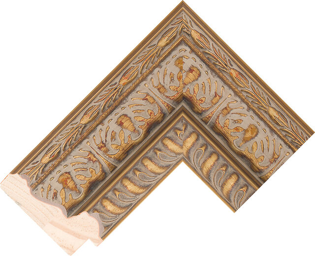 737075000 - Gold - 80mm wide picture frame chevron