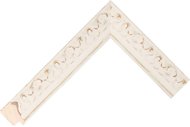 740071000 - White/Gold - 30mm wide picture frame chevron