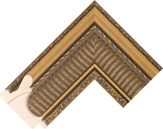 744000246 - Gold - 74mm wide picture frame chevron