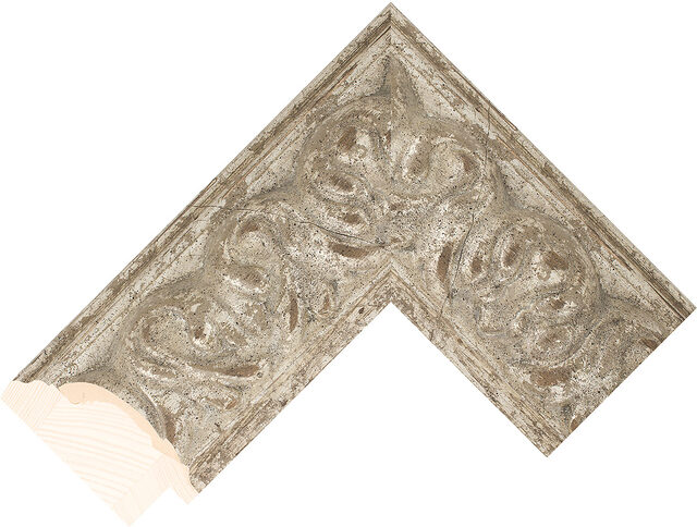 750541 - Silver - 87mm wide picture frame chevron