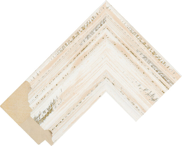 756257000 - White - 75mm wide picture frame chevron