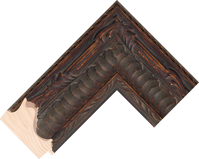 768567000 - Brown/Grey - 87mm wide picture frame chevron