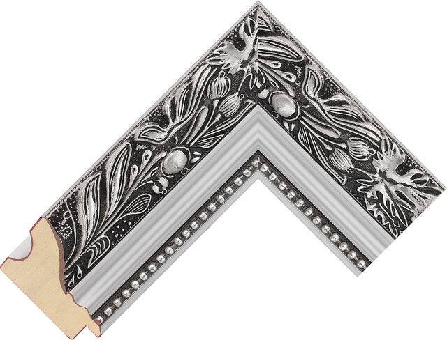 771348000 - Silver - 59mm wide picture frame chevron