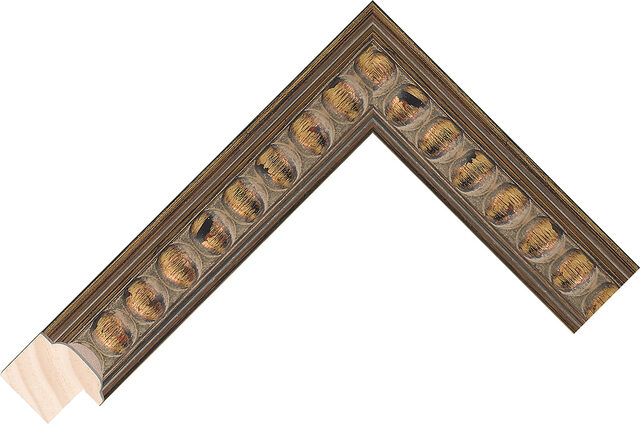 782077000 - Gold/Black - 30mm wide picture frame chevron