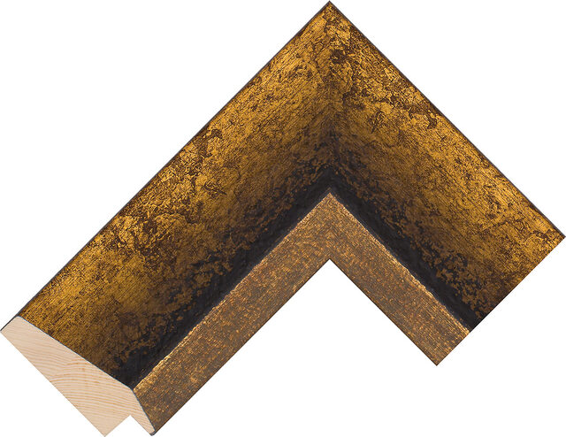 804390 - Gold - 67mm wide picture frame chevron