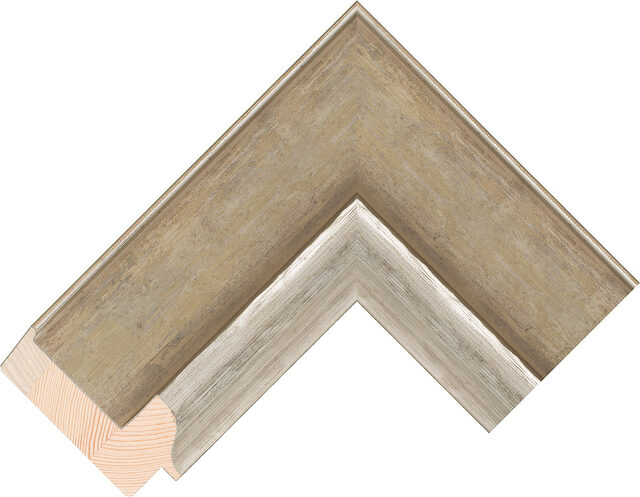 850791 - Sage Green/Silver - 93mm wide picture frame chevron