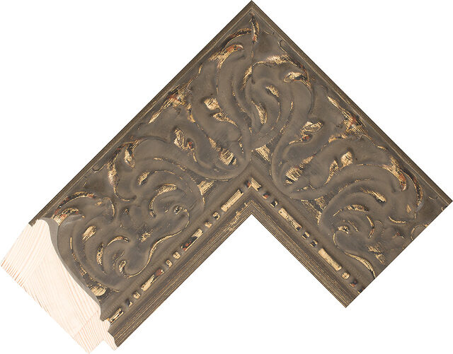 869079 - Gold/Brown - 92mm wide picture frame chevron