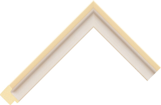 901307 - Cream - 25mm wide picture frame chevron