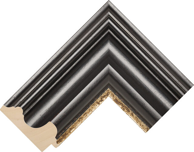 905006 - Black/Silver - 101mm wide picture frame chevron