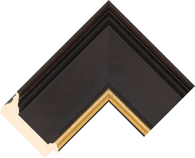 911186 - Black/Gold - 105mm wide picture frame chevron