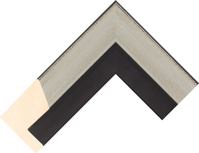 913054 - Black/Silver - 56mm wide picture frame chevron