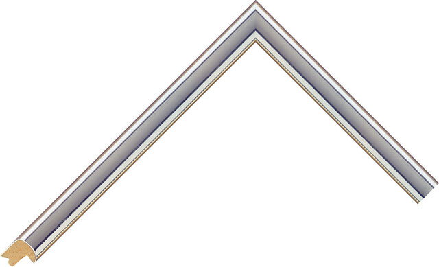 928700000 - Polished Silver - 14mm wide picture frame chevron