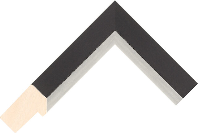 943033054 - Black/Silver - 31mm wide picture frame chevron