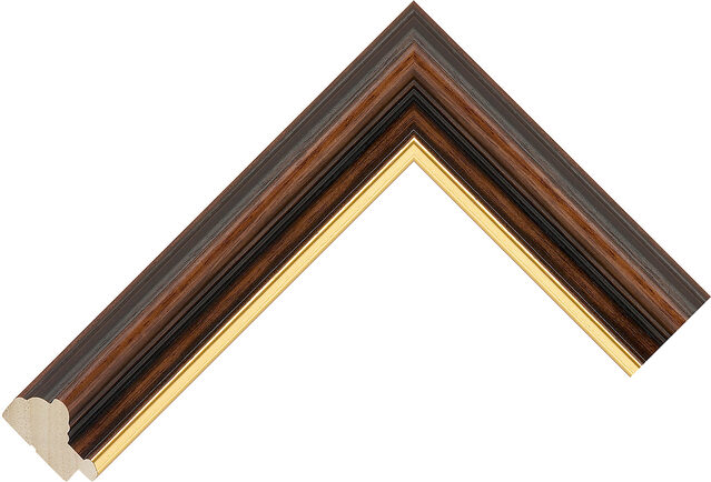 9475OG - Walnut - 34mm wide picture frame chevron
