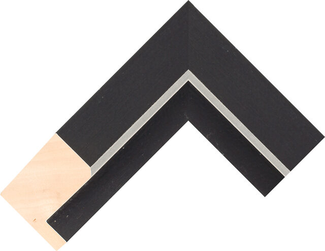 AQ.950006054 - Black/Silver - 54mm wide picture frame chevron