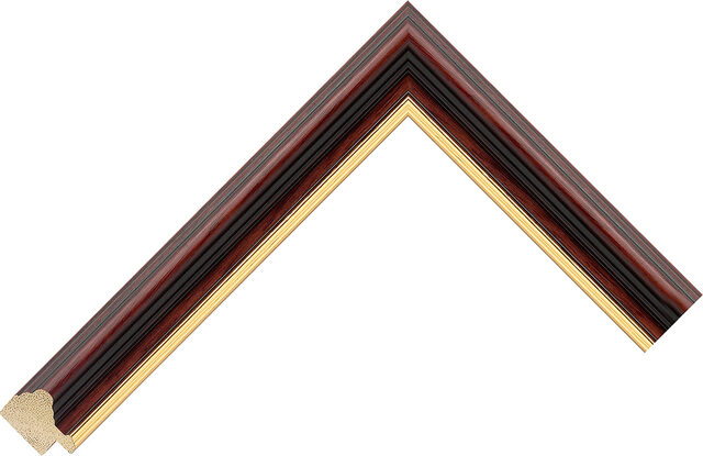 9675WG - Mahogany - 25mm wide picture frame chevron